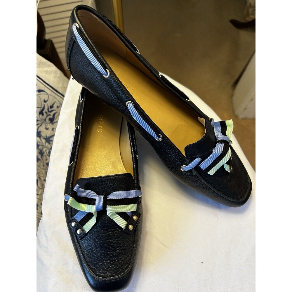 Talbots Becca Blue Ribbon Leather Loafer / Shoes Size 9.5 (M B)